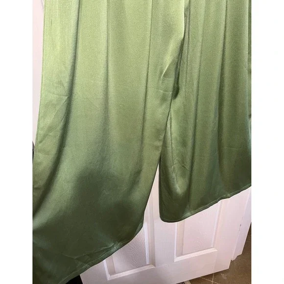Micas Olive Green Wide Leg High Waist Dressy‎ Palazzo Pants - Size XL - Picture 7 of 10
